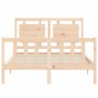 Estructura de cama con cabecero madera maciza 120x200 cm de vidaXL, Camas y somieres - Ref: Foro24-3192161, Precio: 123,37 €,...