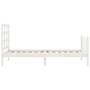 Estructura de cama con cabecero madera maciza blanco 90x200 cm de vidaXL, Camas y somieres - Ref: Foro24-3192087, Precio: 95,...