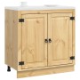 Armario con puerta Miel 80 x 46 x 81,5 cm Madera de pino macizo en Armarios de cocina | Comprar online en Foru.es