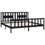 Estructura de cama con cabecero madera de pino negro 200x200cm de vidaXL, Camas y somieres - Ref: Foro24-3188190, Precio: 209...