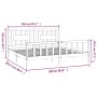 Estructura de cama con cabecero madera de pino negro 200x200cm de vidaXL, Camas y somieres - Ref: Foro24-3188190, Precio: 209...