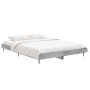 Estructura de cama madera de ingeniería gris hormigón 140x190cm de vidaXL, Camas y somieres - Ref: Foro24-832281, Precio: 116...