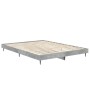 Estructura de cama madera de ingeniería gris hormigón 140x190cm de vidaXL, Camas y somieres - Ref: Foro24-832281, Precio: 116...