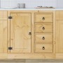 Armario con cajón Miel 80 x 46 x 81,5 cm Madera de pino macizo en Armarios de cocina | Comprar online en Foru.es