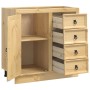 Armario con cajón Miel 80 x 46 x 81,5 cm Madera de pino macizo en Armarios de cocina | Comprar online en Foru.es