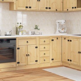 Armario con cajón Miel 40 x 46 x 81,5 cm Madera de pino macizo en Armarios de cocina | Comprar online en Foru.es