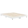 Estructura de cama madera de ingeniería blanco brillo 140x190cm de vidaXL, Camas y somieres - Ref: Foro24-832175, Precio: 146...