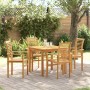Silla 4 pcs Marrón 62,5 x 54,5 x 95,5 cm Madera de teca maciza en Sillas de jardín | Comprar online en Foru.es