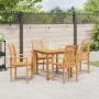 Silla 4 pcs Marrón 62,5 x 54,5 x 95,5 cm Madera de teca maciza en Sillas de jardín | Comprar online en Foru.es