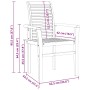 Silla 4 pcs Marrón 62,5 x 54,5 x 95,5 cm Madera de teca maciza en Sillas de jardín | Comprar online en Foru.es