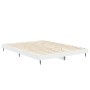 Estructura de cama madera de ingeniería blanca 135x190 cm de vidaXL, Camas y somieres - Ref: Foro24-832285, Precio: 101,12 €,...
