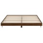 Estructura de cama madera de ingeniería marrón roble 200x200 cm de vidaXL, Camas y somieres - Ref: Foro24-832116, Precio: 144...