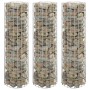 Arriate gaviones circular 3 uds acero galvanizado Ø30x100 cm de vidaXL, Maceteros y jardineras - Ref: Foro24-152020, Precio: ...