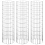 Arriate gaviones circular 3 uds acero galvanizado Ø30x100 cm de vidaXL, Maceteros y jardineras - Ref: Foro24-152020, Precio: ...