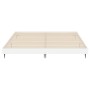 Estructura de cama madera de ingeniería blanco brillo 200x200cm de vidaXL, Camas y somieres - Ref: Foro24-832215, Precio: 121...