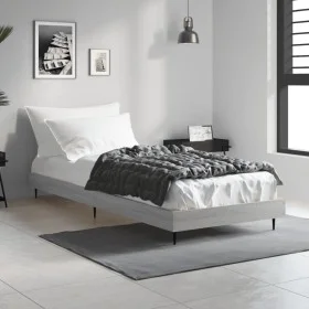 Sonoma-grauer Holzwerkstoff-Bettrahmen 75 x 190 cm von vidaXL, Betten und Lattenroste - Ref: Foro24-832315, Preis: 78,27 €, R...