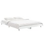 Estructura de cama madera de ingeniería blanco brillo 135x190cm de vidaXL, Camas y somieres - Ref: Foro24-832183, Precio: 143...