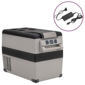 Nevera con asa y adaptador PP y PE negro y gris 55 L de vidaXL, Neveras - Ref: Foro24-3154643, Precio: 537,47 €, Descuento: %