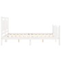 Estructura de cama con cabecero madera maciza blanco 160x200 cm de vidaXL, Camas y somieres - Ref: Foro24-3192177, Precio: 16...