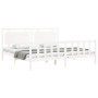 Estructura de cama con cabecero madera maciza blanco 200x200 cm de vidaXL, Camas y somieres - Ref: Foro24-3192187, Precio: 18...