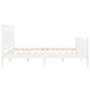 Estructura de cama con cabecero madera maciza blanco 200x200 cm de vidaXL, Camas y somieres - Ref: Foro24-3192187, Precio: 18...