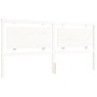 Estructura de cama con cabecero madera maciza blanco 200x200 cm de vidaXL, Camas y somieres - Ref: Foro24-3192187, Precio: 18...