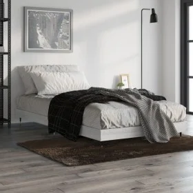 Sonoma gray engineered wood bed frame 90x190 cm by vidaXL, Beds and slatted bases - Ref: Foro24-832203, Price: 92,98 €, Disco...