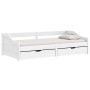 Sofá cama con 2 cajones madera maciza pino blanca IRUN 90x200cm de vidaXL, Camas y somieres - Ref: Foro24-3185210, Precio: 24...