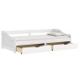 Sofá cama con 2 cajones madera maciza pino blanca IRUN 90x200cm de vidaXL, Camas y somieres - Ref: Foro24-3185210, Precio: 24...