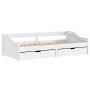 Sofá cama con 2 cajones madera maciza pino blanca IRUN 90x200cm de vidaXL, Camas y somieres - Ref: Foro24-3185210, Precio: 24...