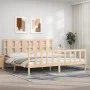 Estructura de cama con cabecero madera maciza 180x200 cm de vidaXL, Camas y somieres - Ref: Foro24-3192246, Precio: 162,72 €,...
