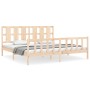 Estructura de cama con cabecero madera maciza 180x200 cm de vidaXL, Camas y somieres - Ref: Foro24-3192246, Precio: 165,03 €,...