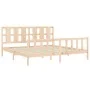 Estructura de cama con cabecero madera maciza 180x200 cm de vidaXL, Camas y somieres - Ref: Foro24-3192246, Precio: 162,72 €,...