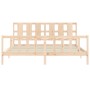 Estructura de cama con cabecero madera maciza 180x200 cm de vidaXL, Camas y somieres - Ref: Foro24-3192246, Precio: 165,03 €,...