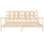 Estructura de cama con cabecero madera maciza 180x200 cm de vidaXL, Camas y somieres - Ref: Foro24-3192246, Precio: 162,72 €,...