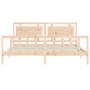 Estructura de cama con cabecero madera maciza 200x200 cm de vidaXL, Camas y somieres - Ref: Foro24-3192186, Precio: 176,89 €,...