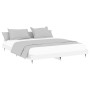 Estructura de cama madera de ingeniería blanco brillo 140x200cm de vidaXL, Camas y somieres - Ref: Foro24-832143, Precio: 138...