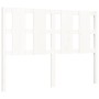 Estructura cama de matrimonio con cabecero madera maciza blanco de vidaXL, Camas y somieres - Ref: Foro24-3192202, Precio: 13...