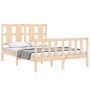 Estructura de cama con cabecero madera maciza 120x200 cm de vidaXL, Camas y somieres - Ref: Foro24-3192226, Precio: 122,85 €,...