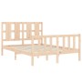 Estructura de cama con cabecero madera maciza 120x200 cm de vidaXL, Camas y somieres - Ref: Foro24-3192226, Precio: 122,85 €,...