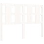 Estructura de cama con cabecero madera maciza blanco 140x200 cm de vidaXL, Camas y somieres - Ref: Foro24-3192232, Precio: 13...