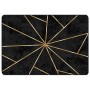 Alfombra lavable antideslizante negro y dorado 120x180 cm en Alfombras | Comprar online en Foru.es