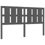 Estructura de cama matrimonio con cabecero madera maciza gris de vidaXL, Camas y somieres - Ref: Foro24-3192238, Precio: 162,...