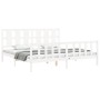 Estructura de cama con cabecero madera maciza blanco 180x200 cm de vidaXL, Camas y somieres - Ref: Foro24-3192247, Precio: 17...