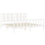 Estructura de cama con cabecero madera maciza blanco 180x200 cm de vidaXL, Camas y somieres - Ref: Foro24-3192247, Precio: 17...