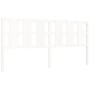 Estructura de cama con cabecero madera maciza blanco 180x200 cm de vidaXL, Camas y somieres - Ref: Foro24-3192247, Precio: 17...