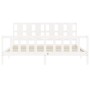 Estructura de cama con cabecero madera maciza blanco 200x200 cm de vidaXL, Camas y somieres - Ref: Foro24-3192252, Precio: 16...