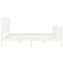 Estructura de cama con cabecero madera maciza blanco 200x200 cm de vidaXL, Camas y somieres - Ref: Foro24-3192252, Precio: 16...