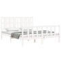Estructura de cama con cabecero madera maciza blanco 160x200 cm de vidaXL, Camas y somieres - Ref: Foro24-3192242, Precio: 15...