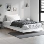 Estructura de cama madera de ingeniería blanco brillo 90x190 cm de vidaXL, Camas y somieres - Ref: Foro24-832303, Precio: 90,...